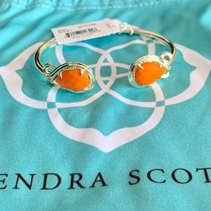 Kendra Scott Andy Pinch Cuff - Orange Stone, Gold